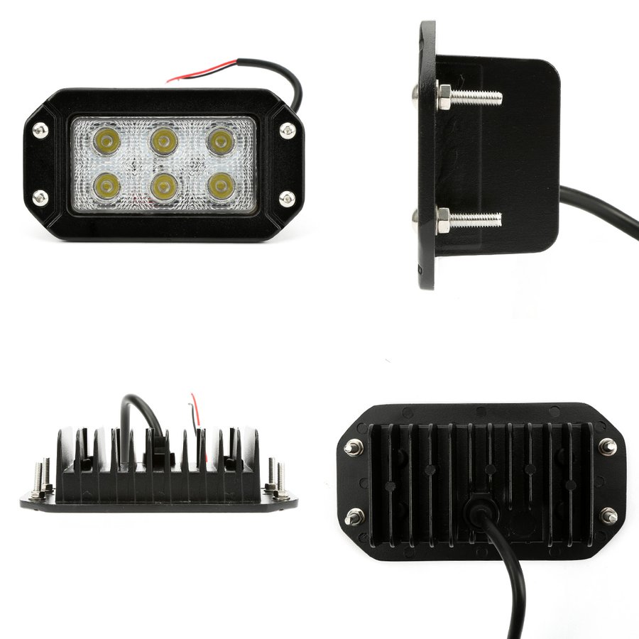 LED ワーキングライト 埋込型 18W スクエア 角形 フォグランプ バック