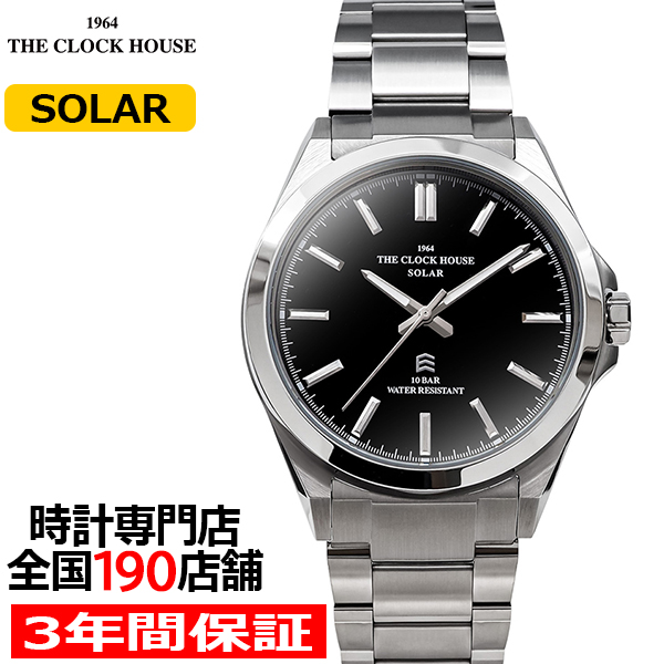 THE CLOCK HOUSE（ザ・クロックハウス） エッジ ソーラー 3針 グロス