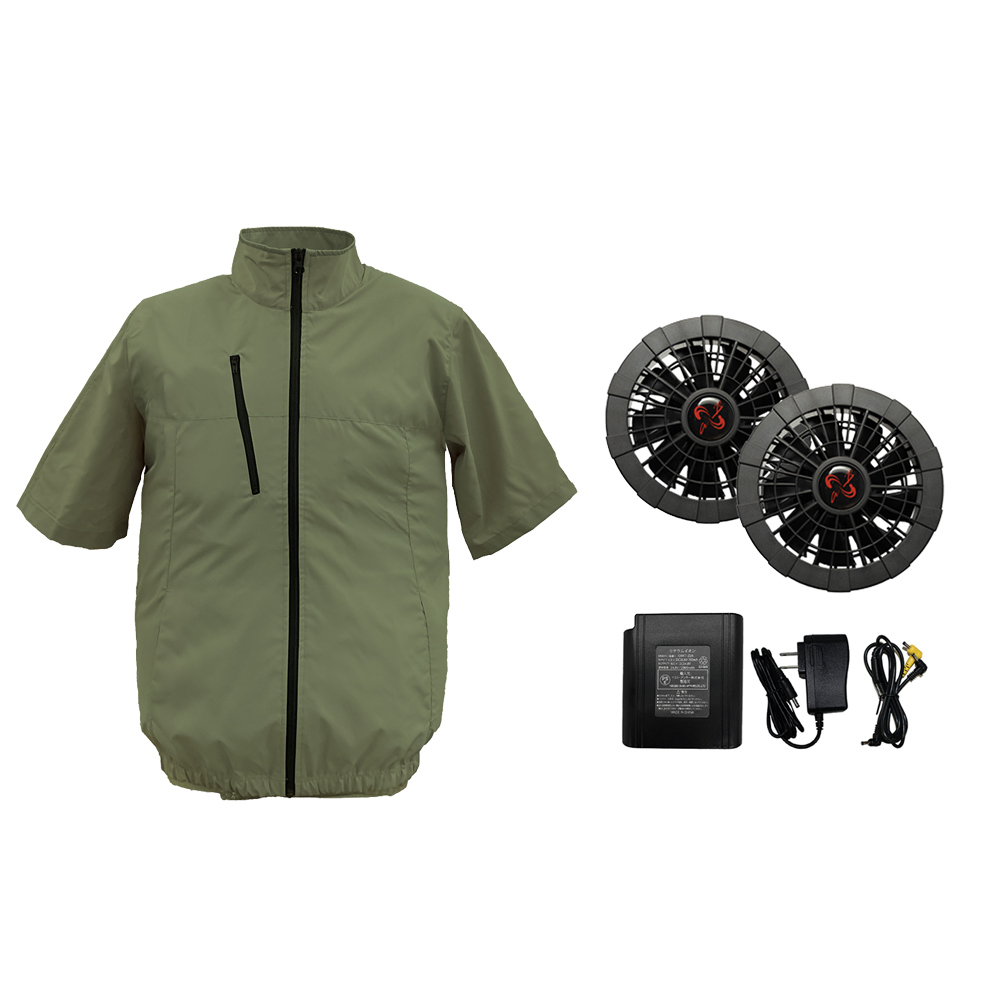 空調ウェア 空調作業服 2025 半袖 フルセット サイドファン 最強