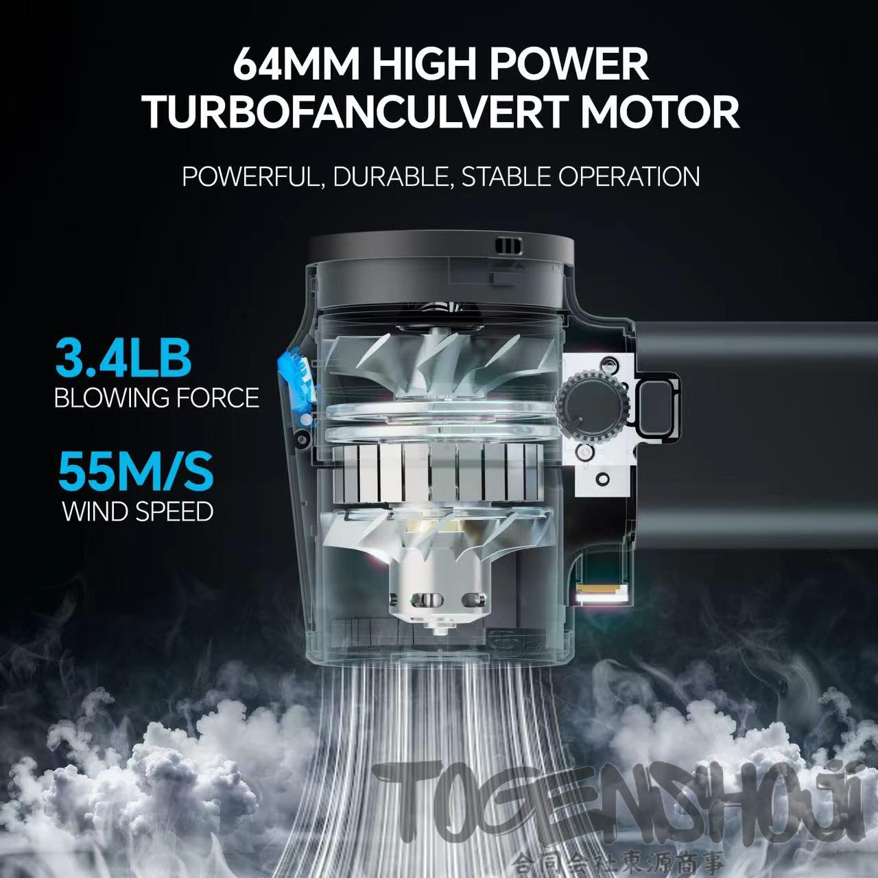 2026新登場 暴風ターボブロワー 超強力64mmジェットファン コードレス