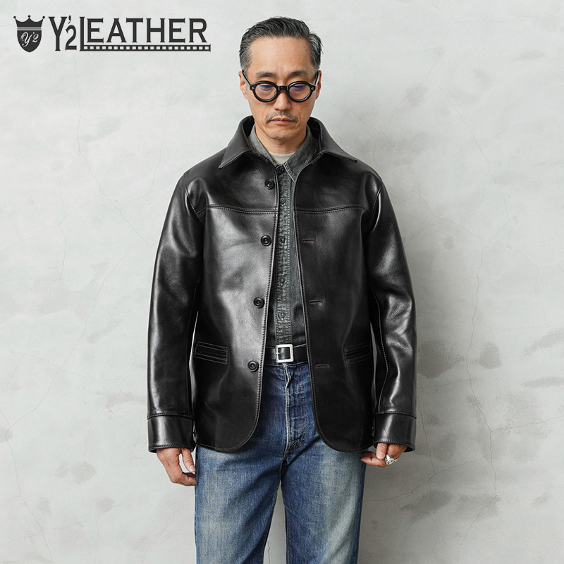 Y'2 LEATHER ワイツーレザー LSC-76-C ANILINE STEER ROUNDED HEM CAR