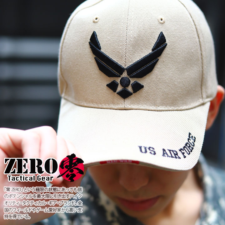 US AIR FORCE キャップ 零 ZERO 帽子 ローキャップ ボールキャップ CAP