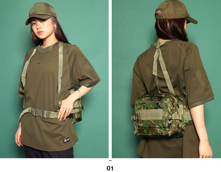 自衛隊 グッズ 陸自迷彩 ウエストポーチ ウエストバッグ ファニー