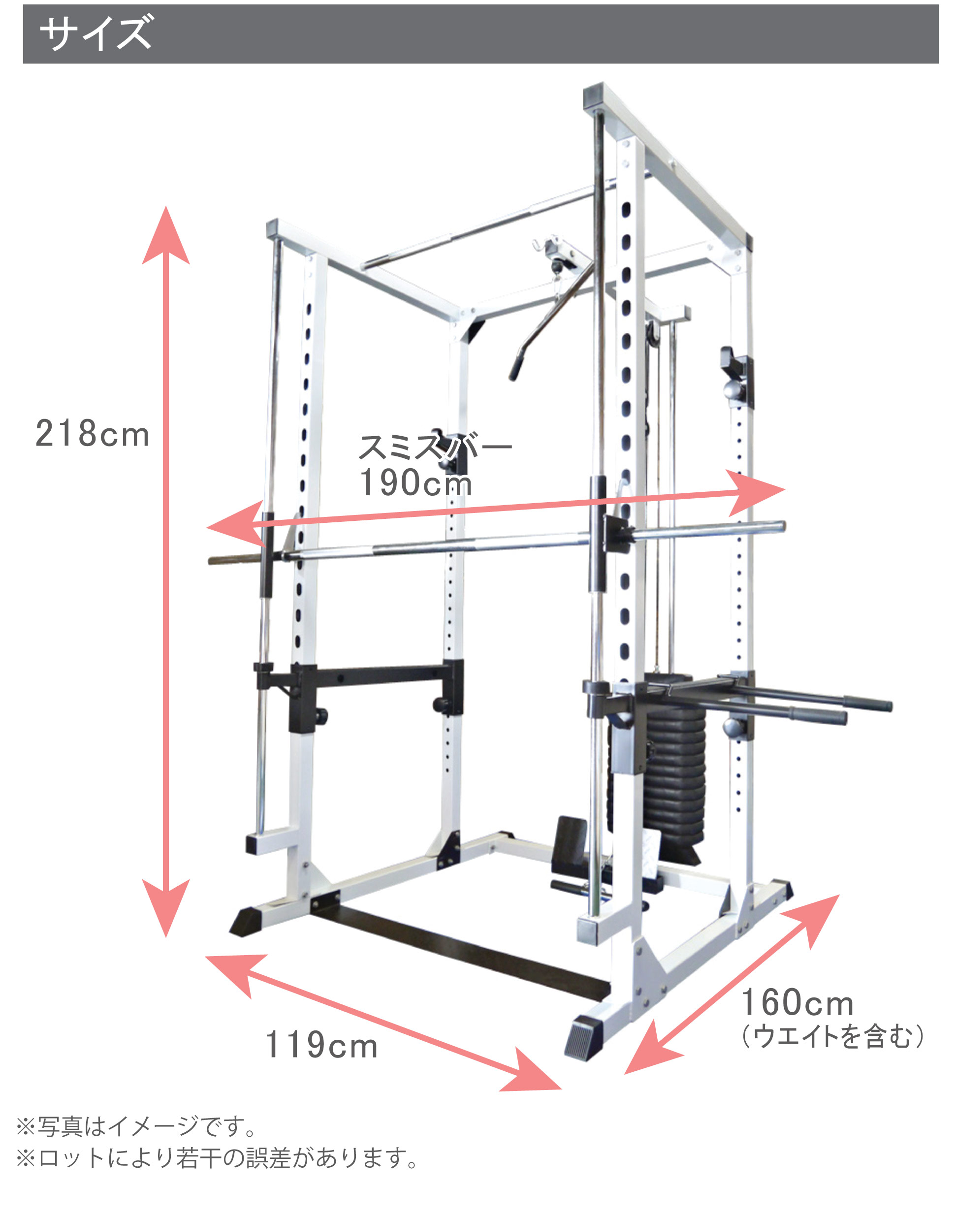 WILD FIT（ワイルドフィット） マルチスミスラック 200ポンド