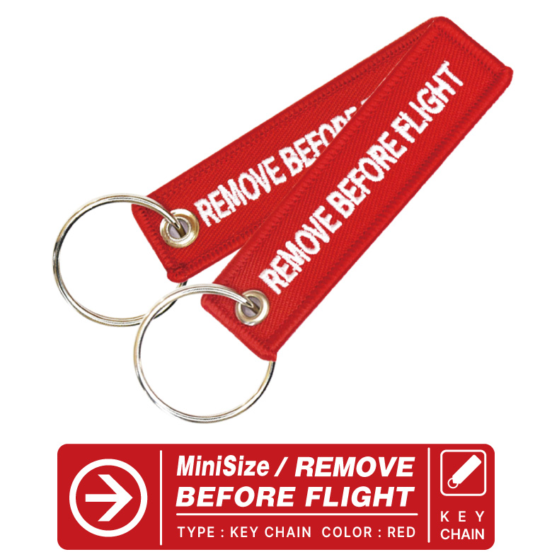 REMOVE BEFORE FLIGHT ミニタグ ミニサイズ タグ キーホルダー (1個