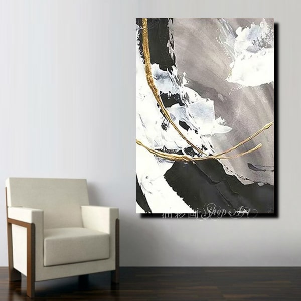 アートパネル モダン 手書きの油彩画 グラデーション 特大1パネル