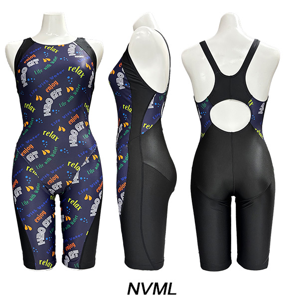 H2OFIT レディース競泳水着 練習用 オールインワン MAXBACK H2-S021024