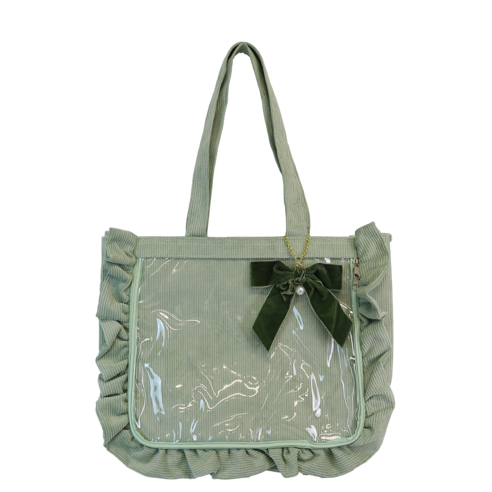 痛バッグ 痛バ ザッカマート zakkamart フリル コーデュロイ A4サイズ