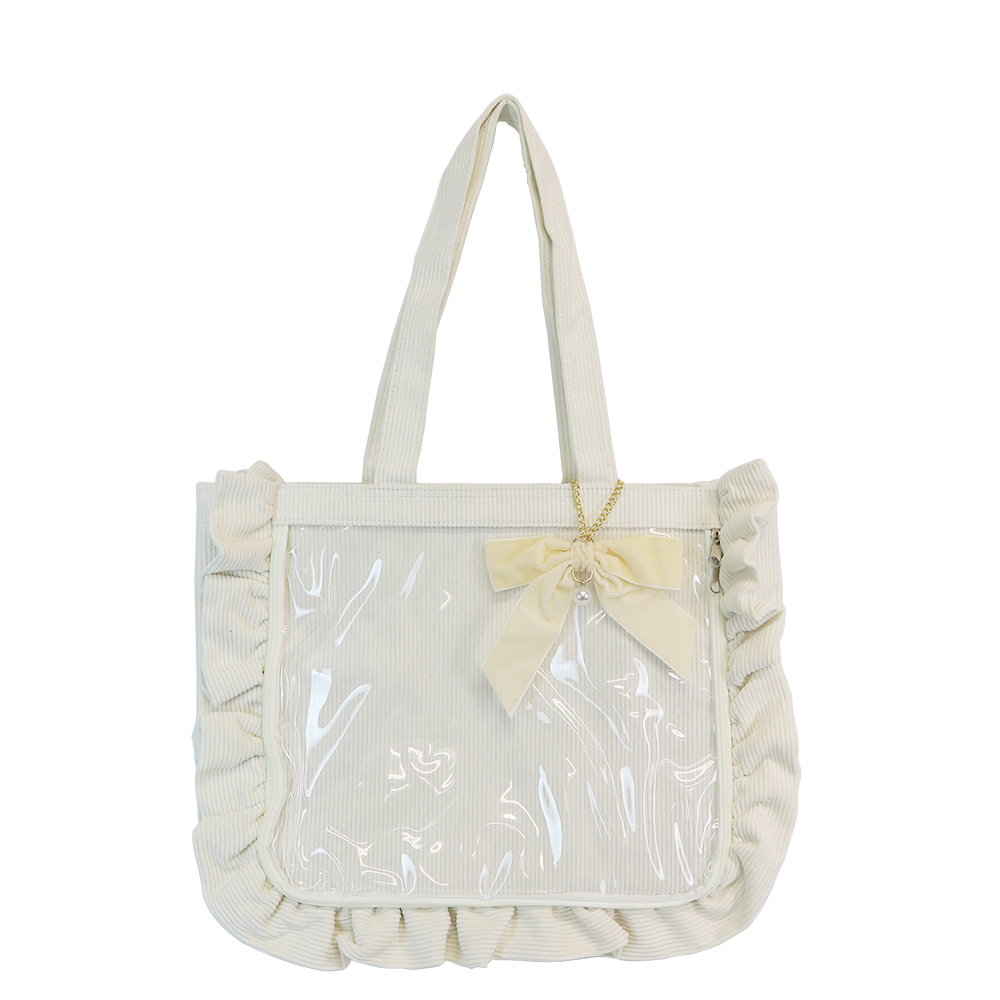 痛バッグ 痛バ ザッカマート zakkamart フリル コーデュロイ A4サイズ