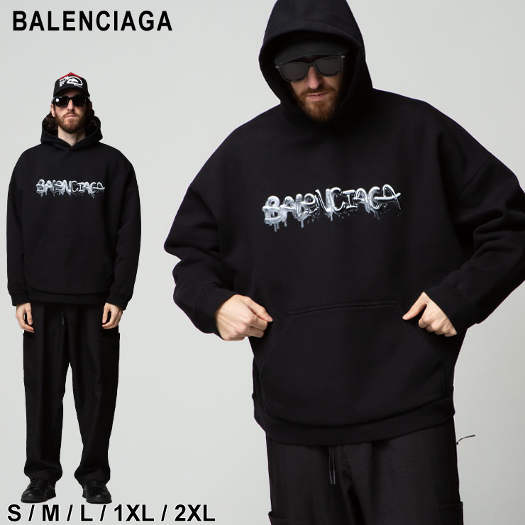 BALENCIAGA（バレンシアガ） メンズ パーカー 裏起毛 スライムロゴ