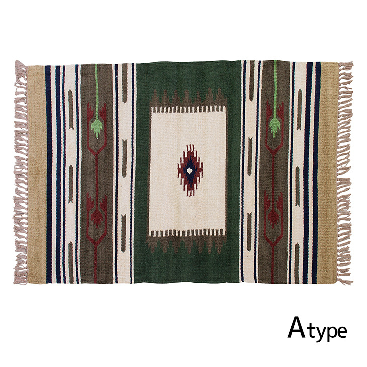 キリム ラグ マット ネイティブ柄 1人暮らし 新生活 アウトドア テント