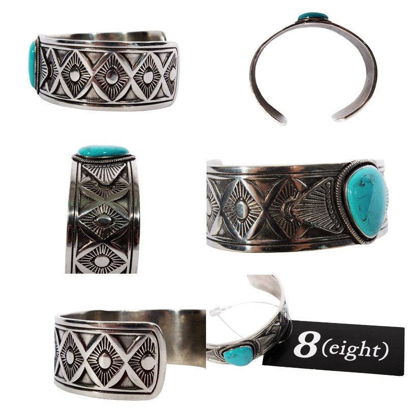 ブレスレット メンズ バングル シルバー ターコイズ カラー