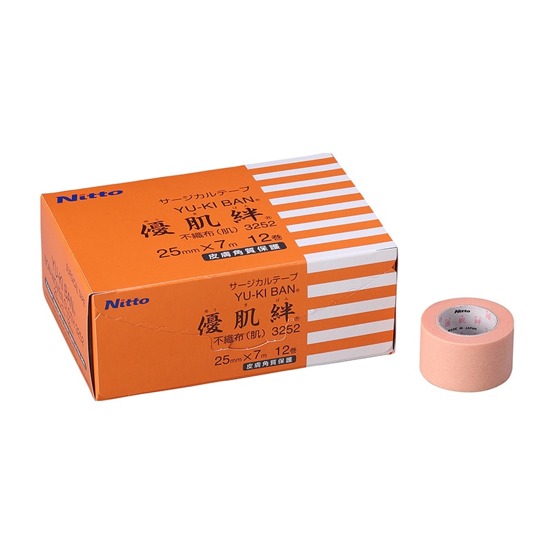 優肌絆不織布 肌 3252 25mm×7m 12巻入 1個（ご注文単位1個）【直送品