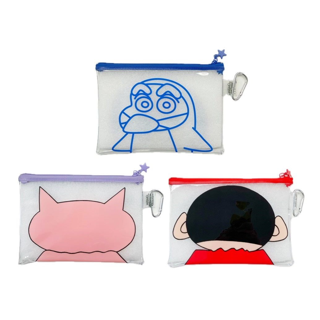 クリアポーチ ペンギン／ぶりぶりざえもんフェイス／しんちゃん