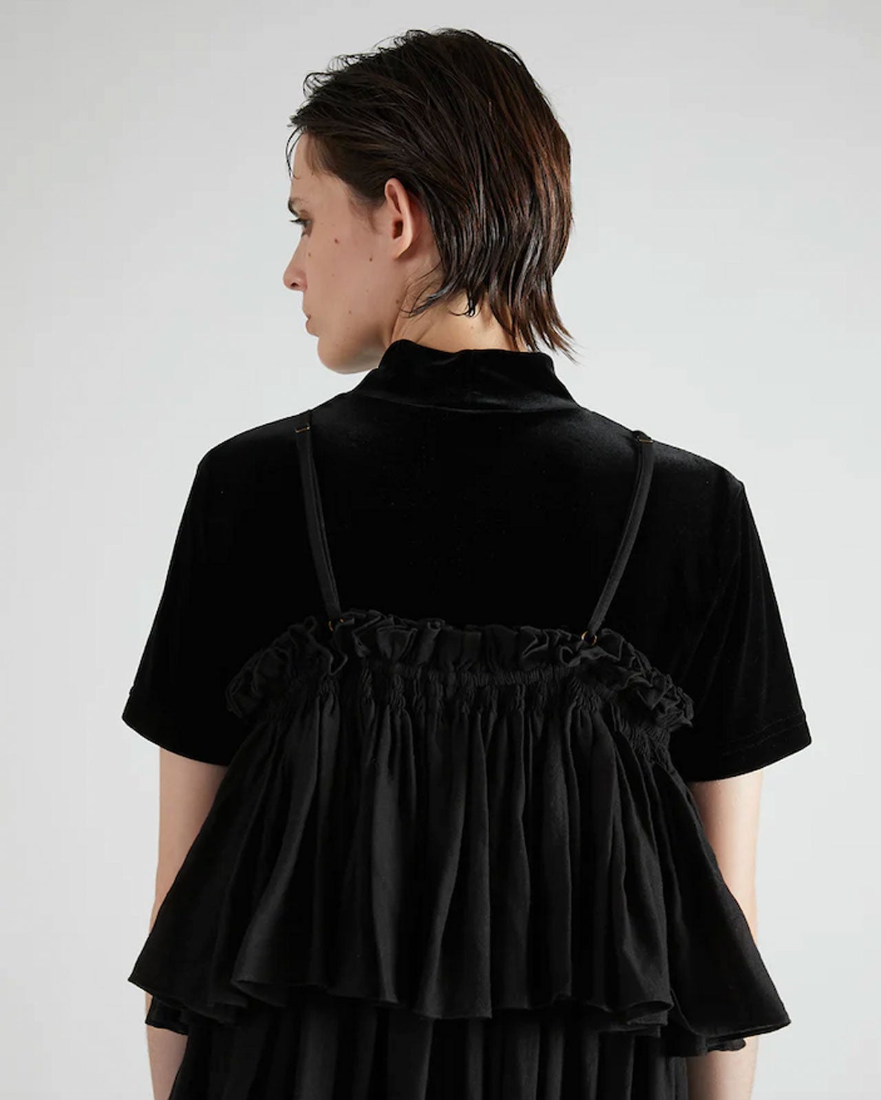 Crinkle Crinkle Crinkle embroidery scallop cami dress – Shinzone