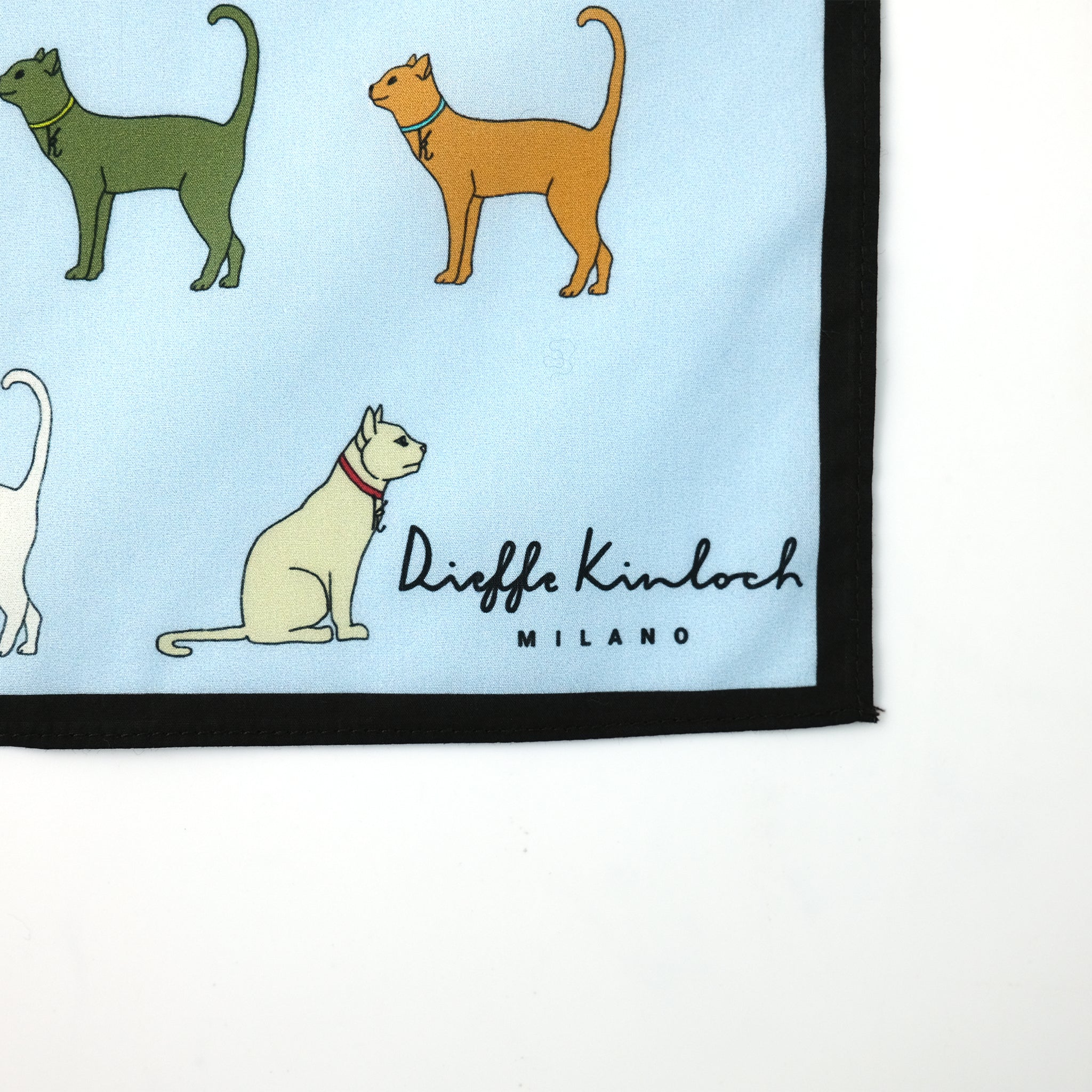 VENEZIA ”CATS ALL OVER” コットン ハンカチーフ（ソンブレロ） SAX