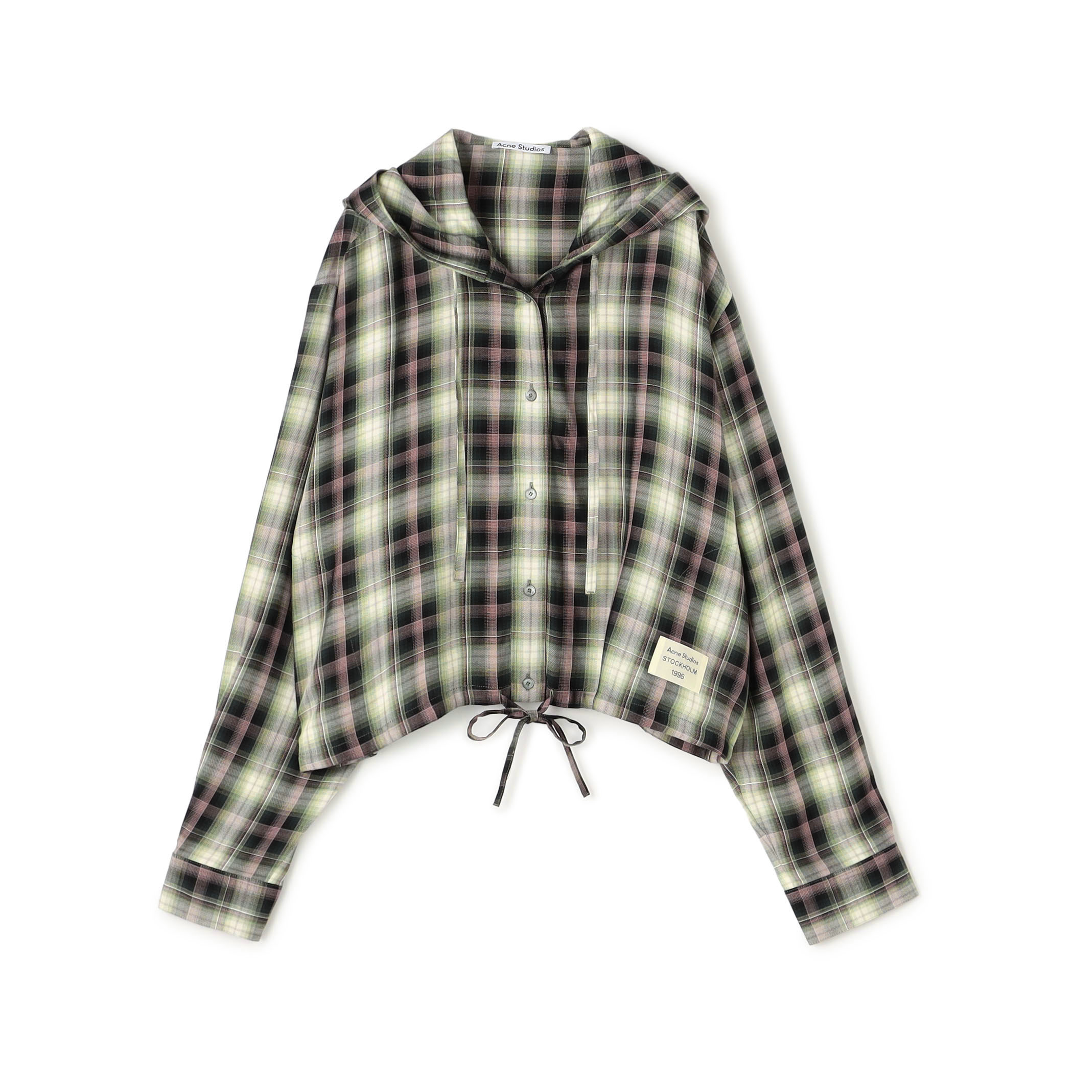 Acne Studios チェック フーデッドオーバーシャツ｜トゥモローランド