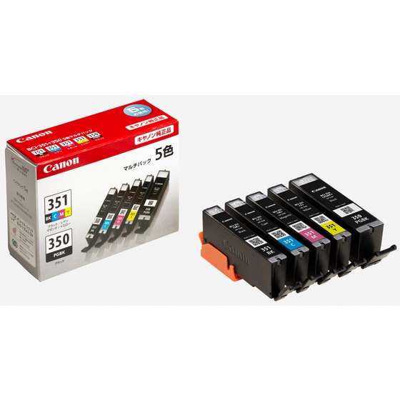 純正】キヤノンプリンター用 インクタンク BCI-351 (BK/C/M/Y)＋インク