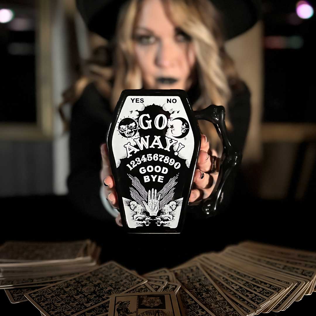 Go Away Coffin Mug