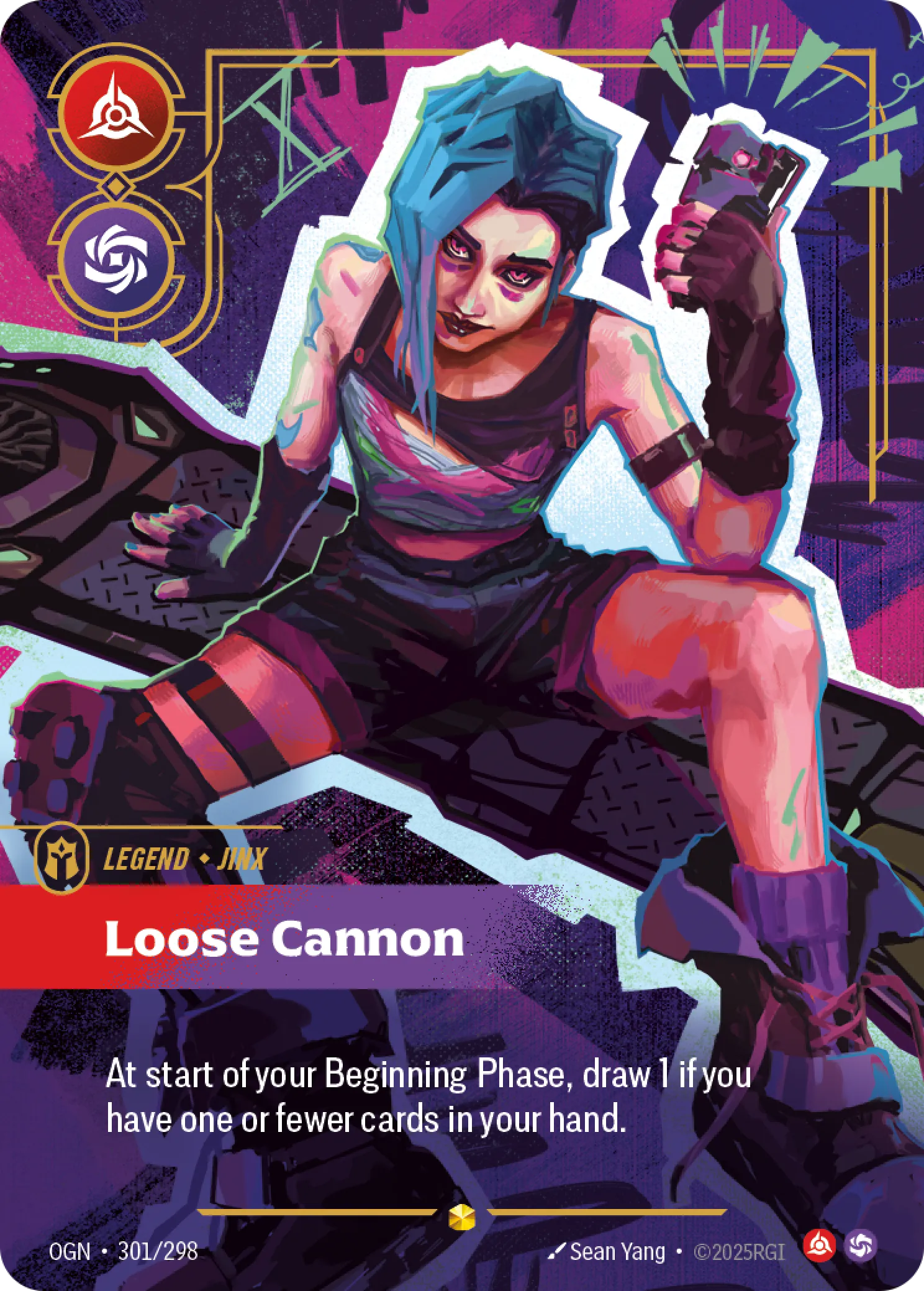 OGN-301 Jinx - Loose Cannon Card - Riftbound TCG