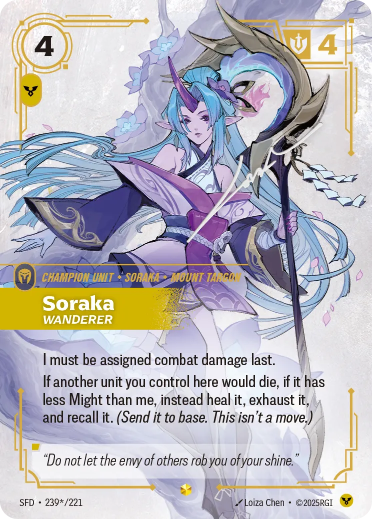 SFD-239 Soraka - Wanderer Card - Riftbound TCG