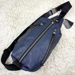 希少色 極美品 コーチ トンプソン ボディバッグ レザー シボ革