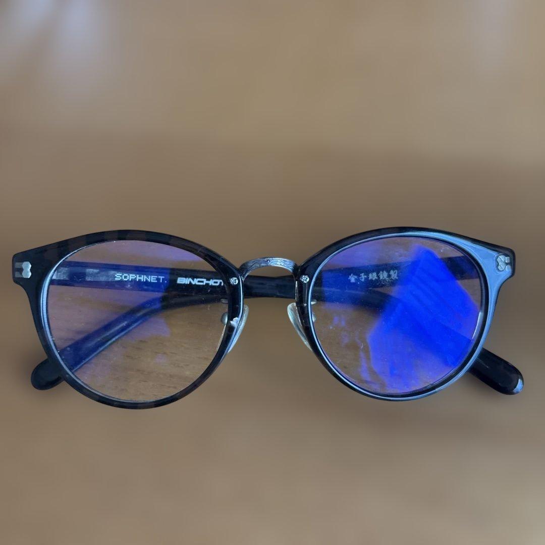 SOPHNET. BINOCHETAN ✖️金子眼鏡　 ブルーライトカットメガネ SOPH. | BINCHOTAN GLASSES(FREE BLACK):