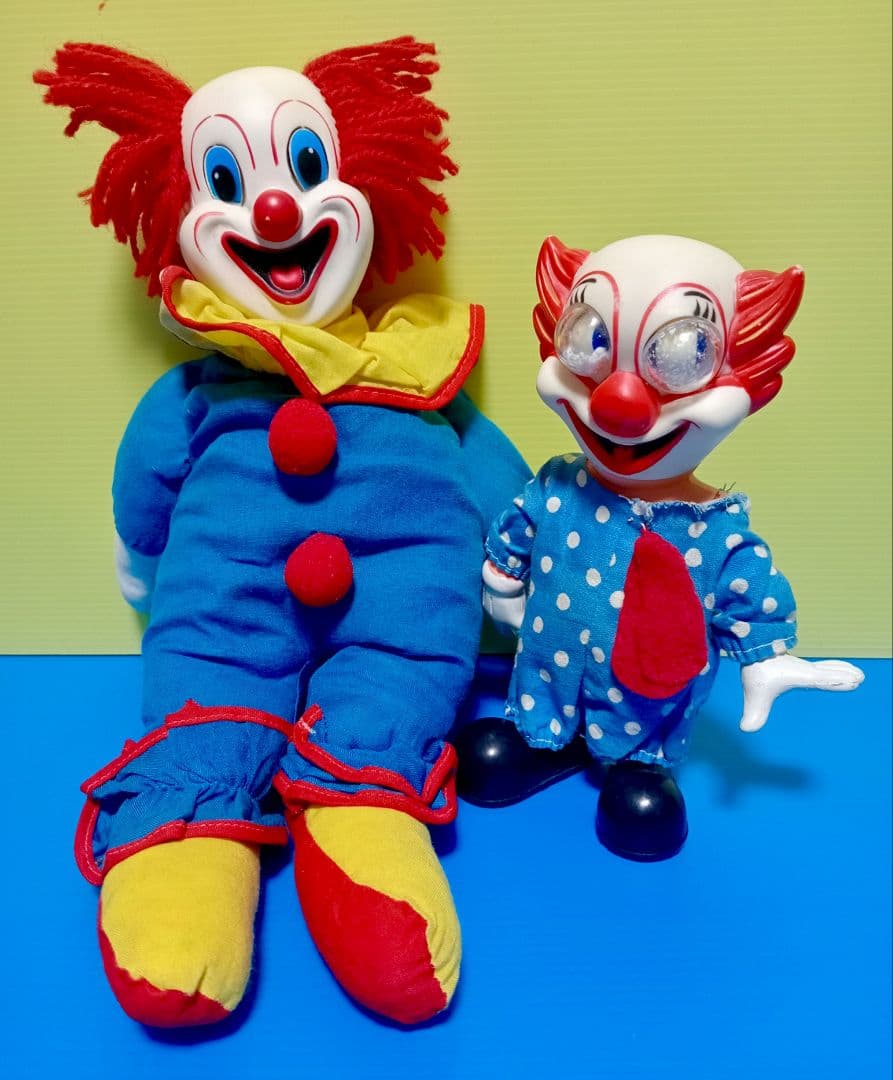 レア 1960s 米国 ボゾヴィンテージドールBOZO THE CLOWN×２体