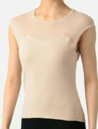 クーちゃん　新品　チャコット　トップス　ショートスリーブリブ編みトップ