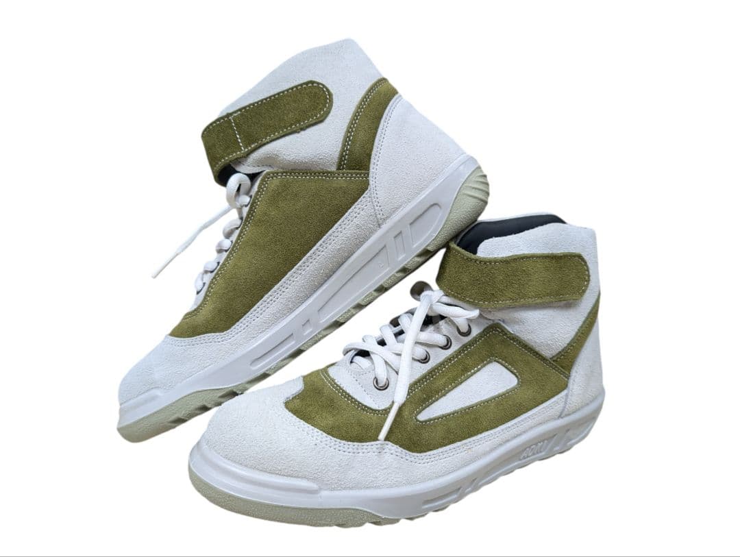 ATENEO　安全靴　新色　ホワイト×オリーブグリーン