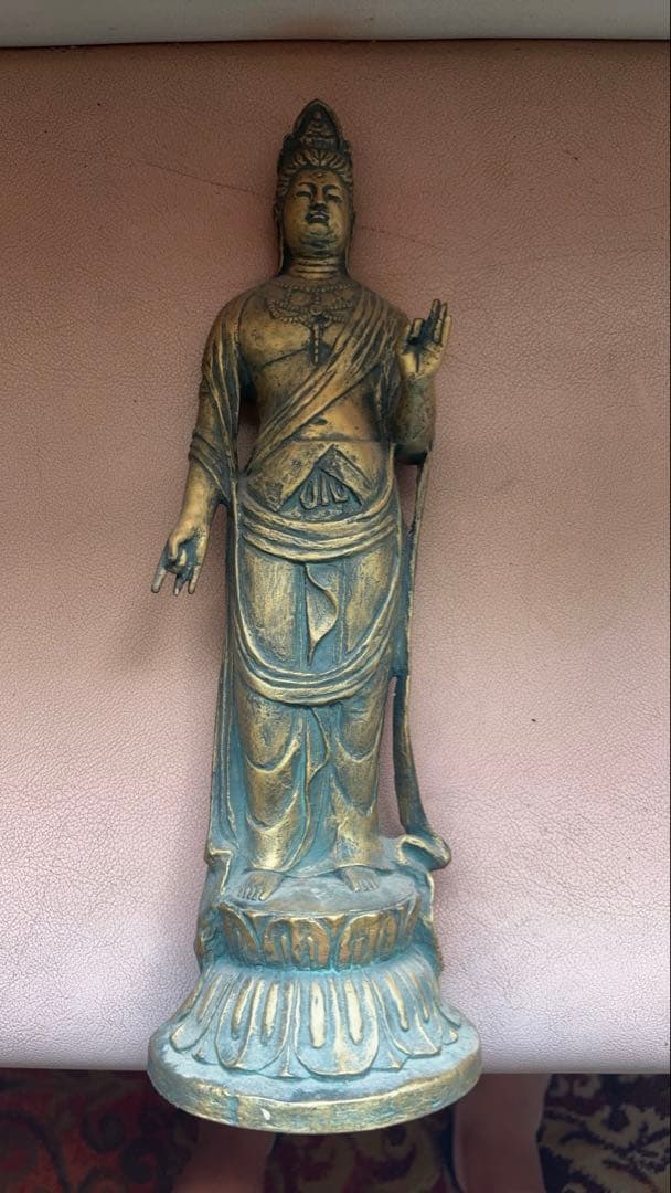 北村西望「聖観世音菩薩像」ブロンズ像 北村西望 ブロンズ『聖観世音菩薩』 - 国内外の優れた伝統工芸品・美術