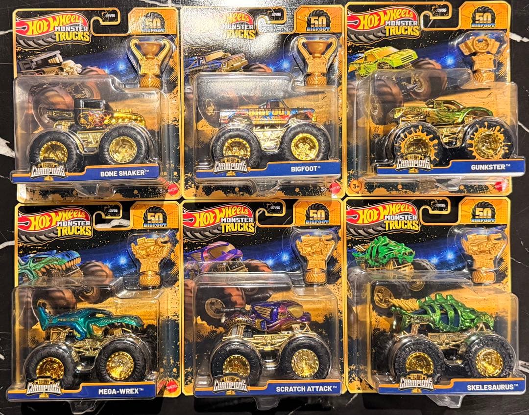 Hot Wheelsモンスタートラック 【トロフィーチャンピオンズ】6台セット！ ホットウィール モンスタートラック トロフィーチャンピオン アソート
