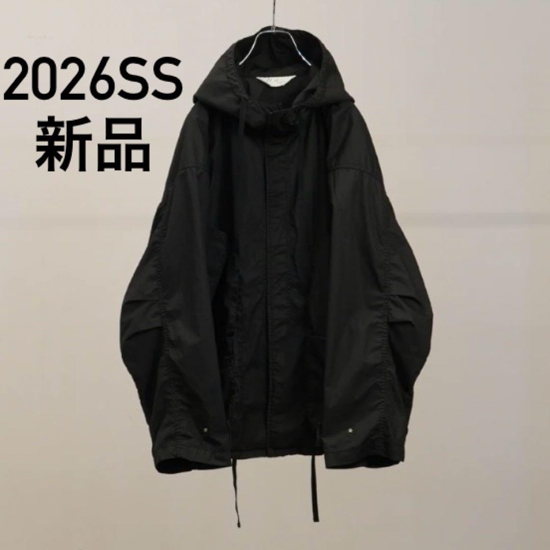 ANCELLM HOODED FIELD SHIRT JACKET 黒 1