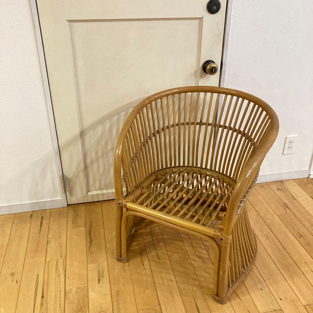 ☆アンティーク☆ ラタン　籐　チェア　古道具 古い籐の椅子 ジャンク ラタンチェア ヴィンテージ家具 | denbee 古道具