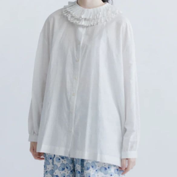 美品 ブノン BUNON フリルカラーブラウス 襟濃ブラウン 楽天市場】【定価3.1万】 ブノン BUNON フリルカラーブラウス L【中古