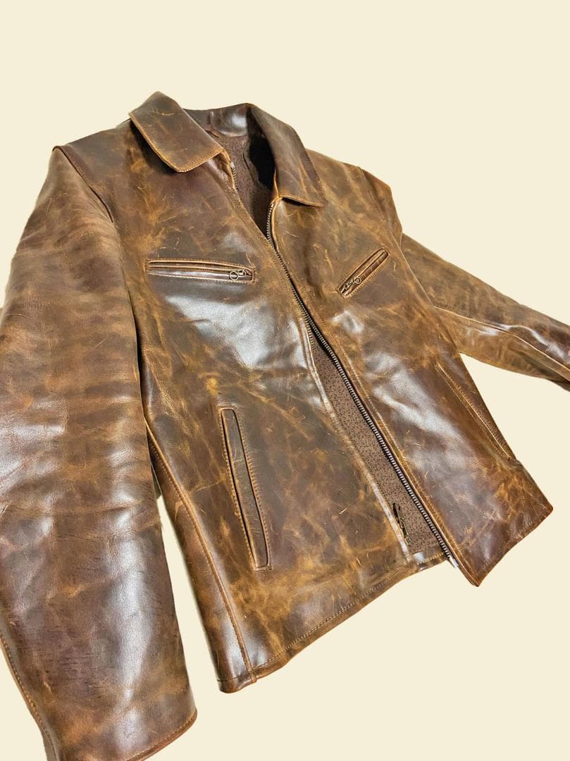 【対面受け渡しあり】革ジャン　schott673　着画あり