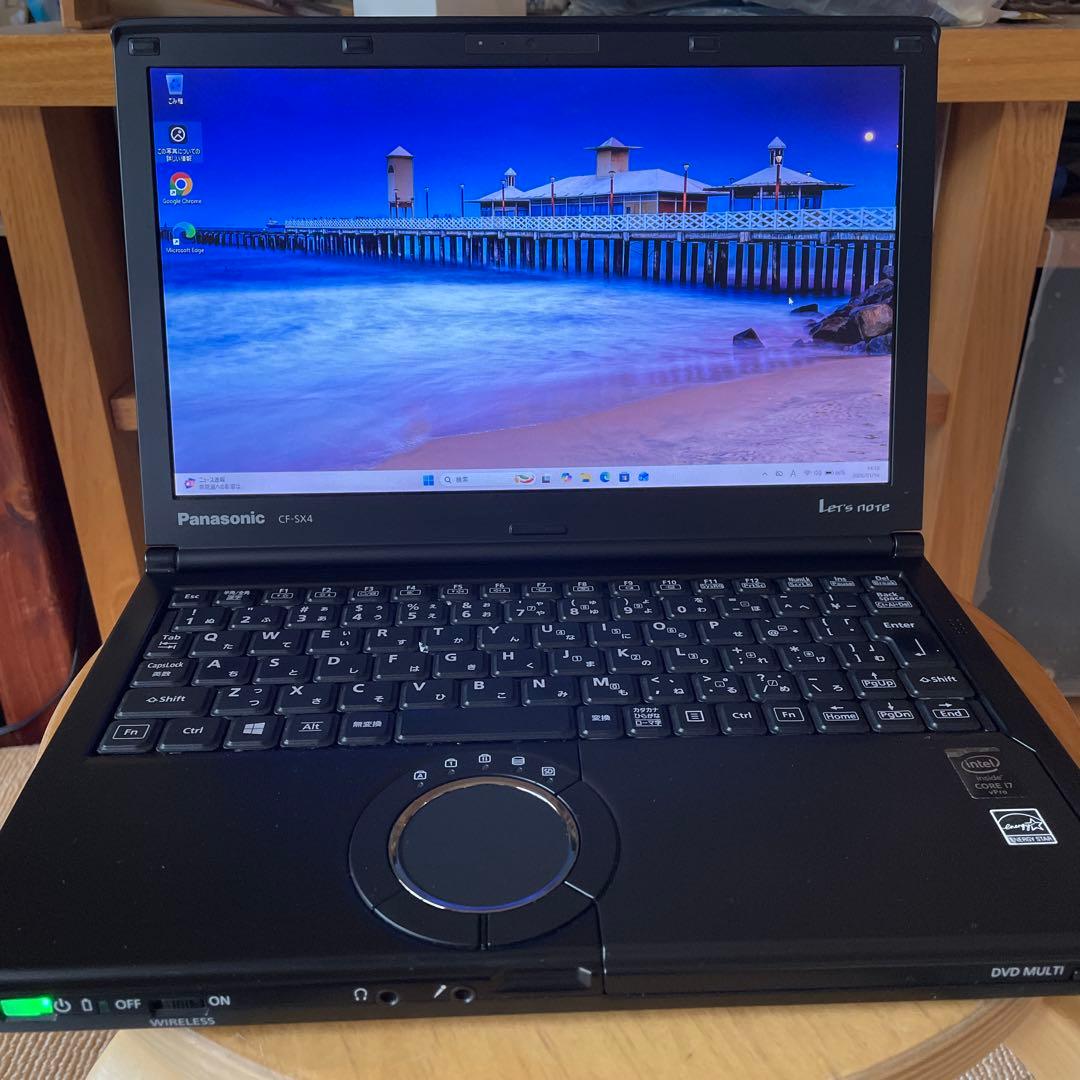 レッツノートcf-sx4 希少黒corei7 メモリ8GB SSD480GB