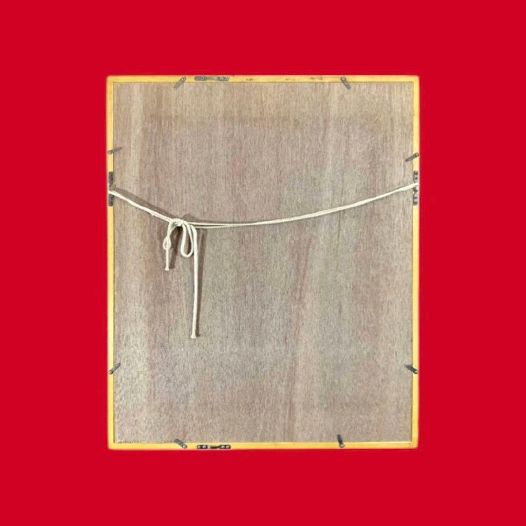 T.Mizutani 工芸画《モンマルトル》額付 56×47cm ガラス付 送込