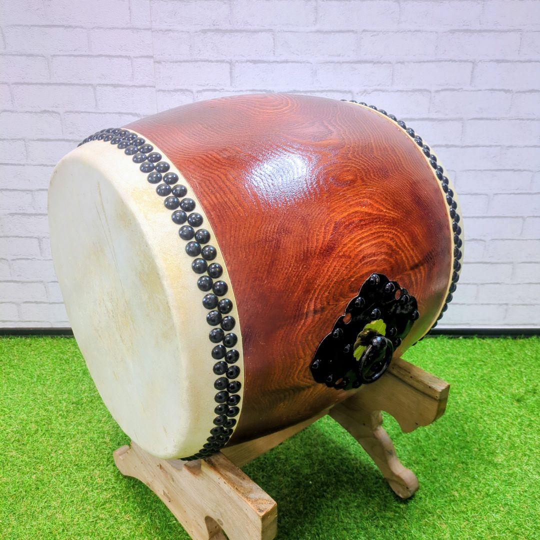 【最高級】和太鼓 1尺1寸 欅（赤欅）一本繰り抜き 如輪杢 希少品 長胴太鼓 欅胴 耳付き 1尺1寸(33cm) 受注生産品 | 中島屋太鼓店