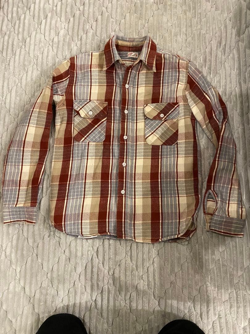 極美品　ザ　リアルマッコイズ　ネルシャツ　16 ウエアハウス