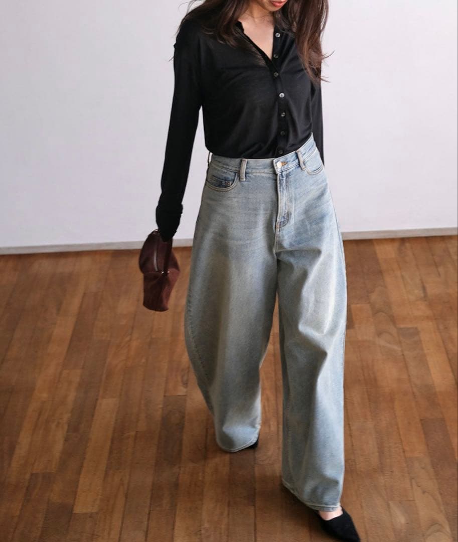 AKTE アクテ バギートップデニムパンツ バギートップデニムパンツ（デニムパンツ）｜AKTE（アクテ）の