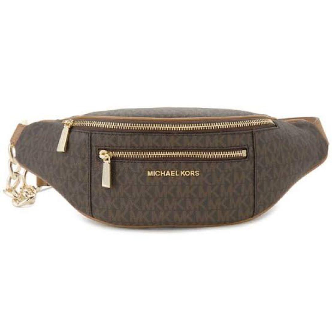 MICHAEL KORS ボディバッグ ブラウン - メルカリ