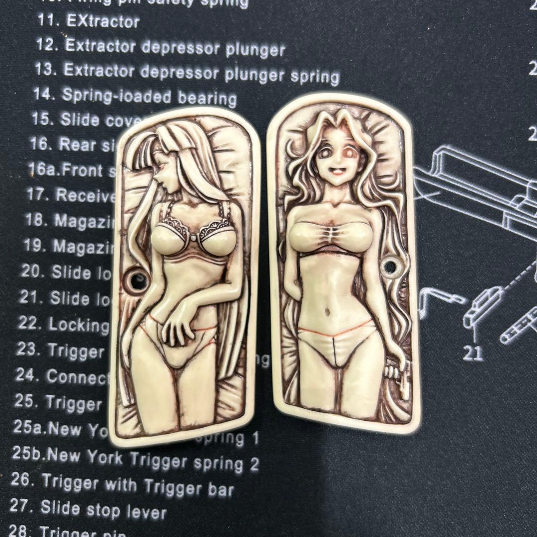 モデルワークスグレネード ぐり子さん M1910用 レジンキャスト製グリップ モデルワークスグレネード ナムガバぐり子さん グリップ レジン