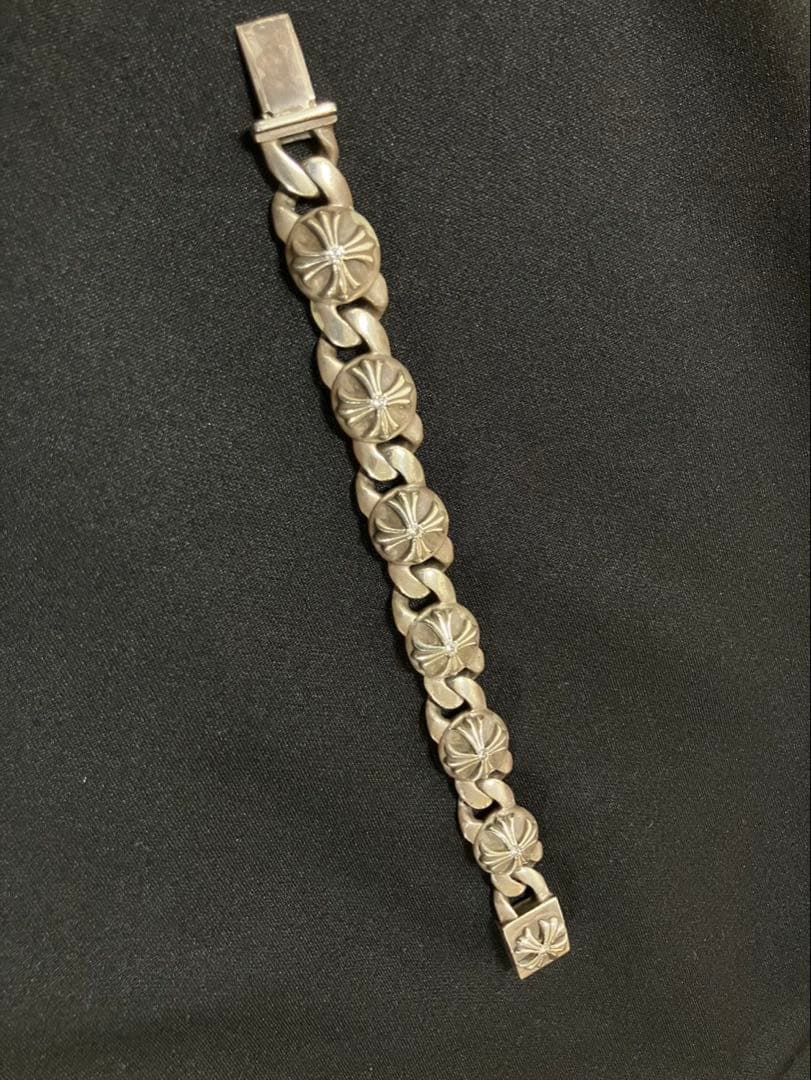 ダイヤ入りオールドクロスリンクブレスレット