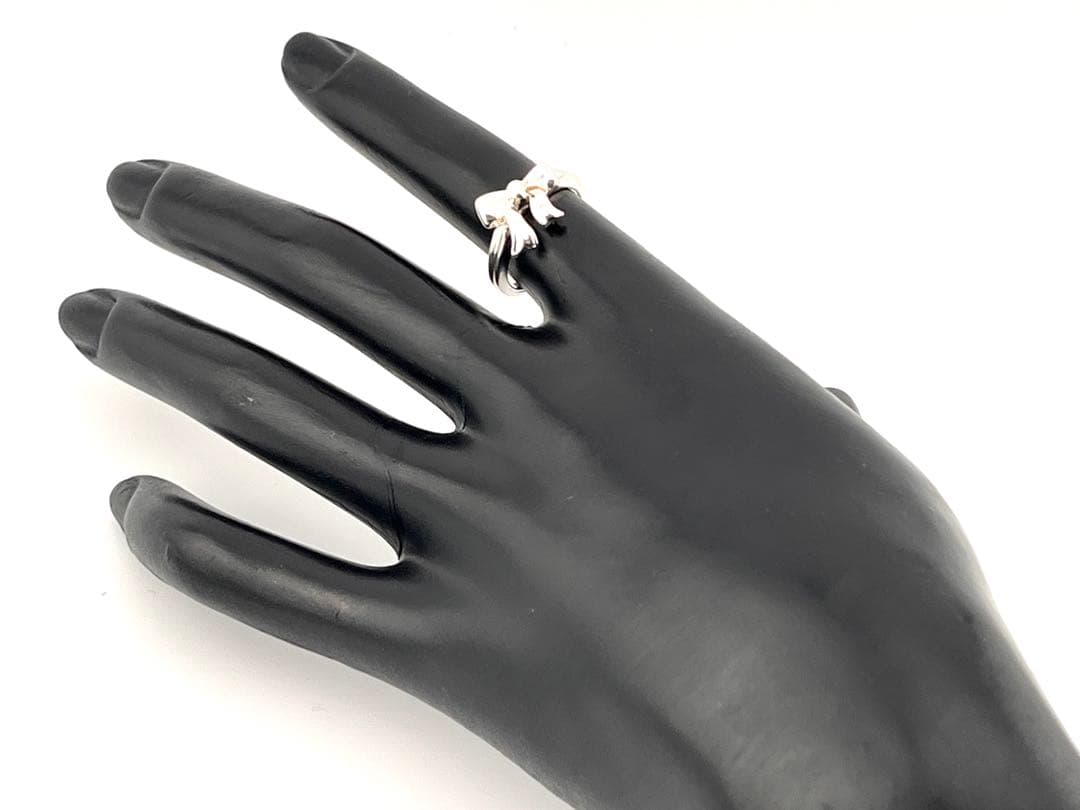 c924 オールド ティファニー 1990 リボン リング 925 約8.5号 - メルカリ