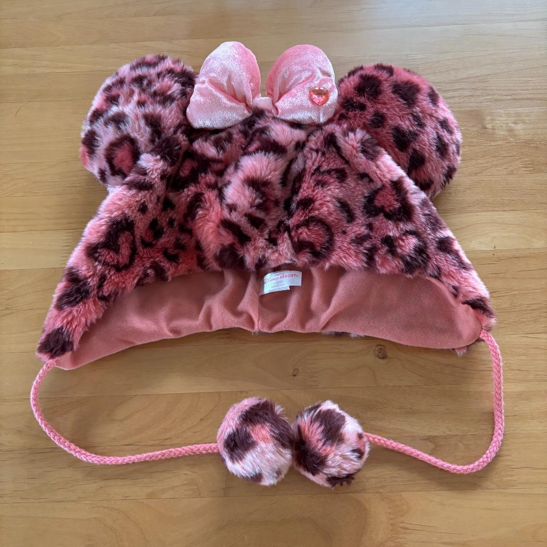 ディズニーランド ファンキャップ ヒョウ柄 レオパード柄 ピンク