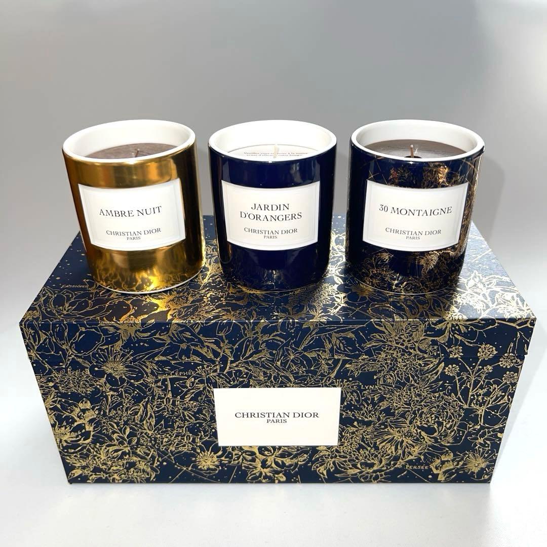 【美品】メゾンクリスチャンディオール　キャンドル3点セット