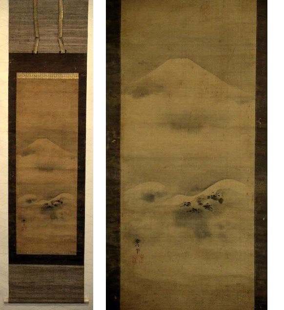 ♥掛軸　模写　 常信 　桐箱付き　掛け軸　骨董品 ♥【模写】 掛軸 狩野探幽 七福神 掛け軸 骨董品 - メルカリ