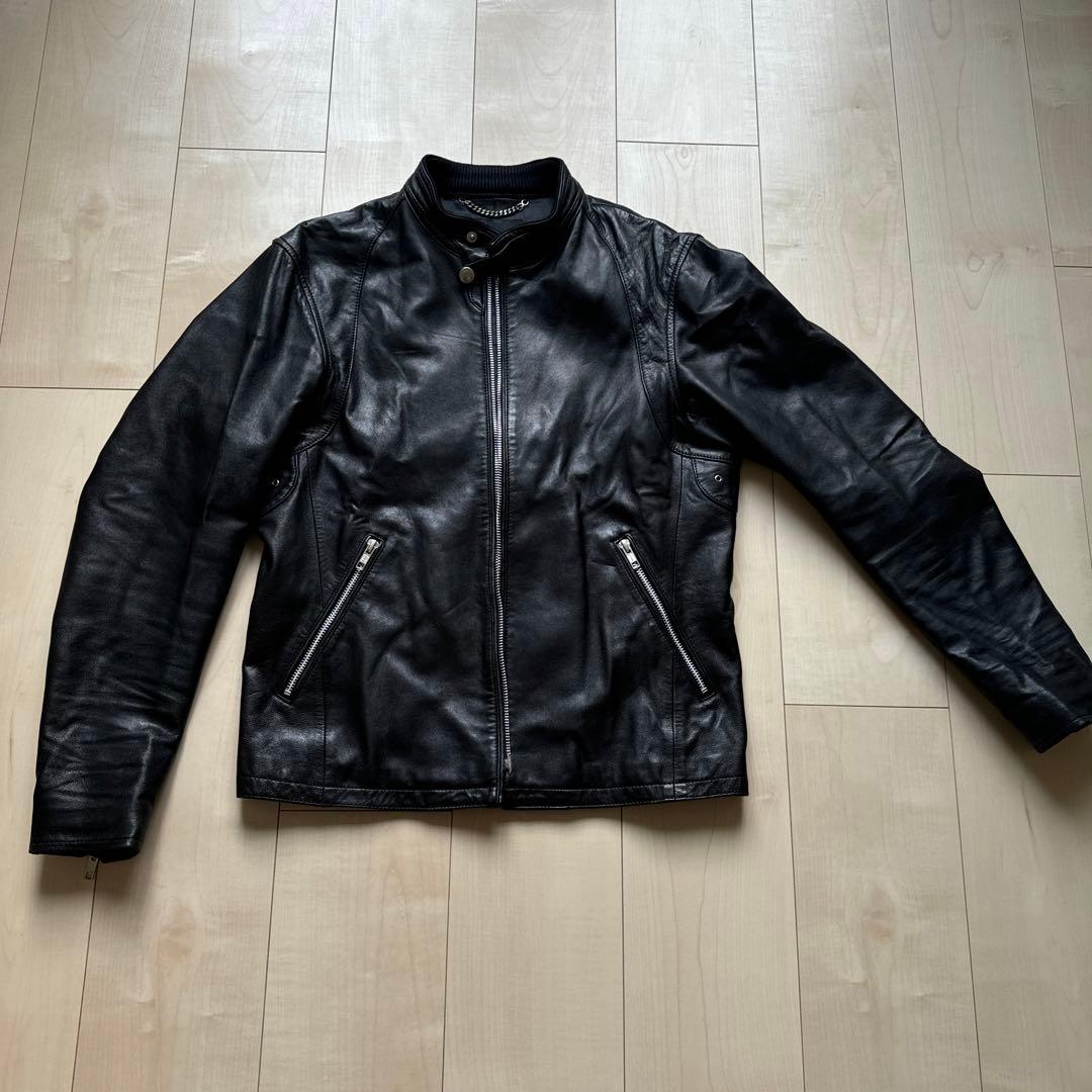 BAUTY&YOUTH UNITED ARROWS ライダース　メンズ　M BEAUTY＆YOUTH UNITED ARROWS 革ジャン ライダース シープレザー