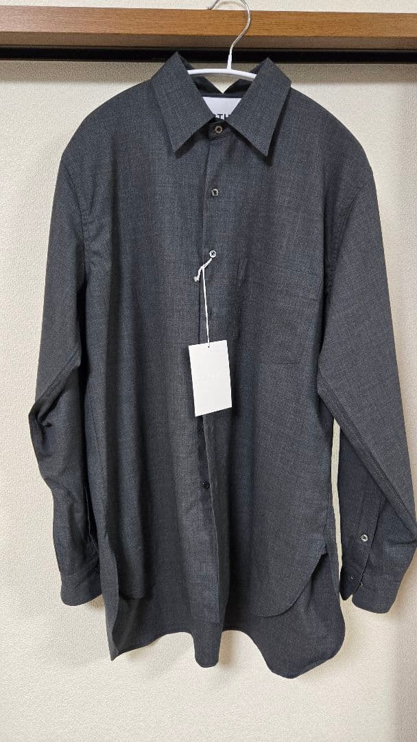 CTHY Super140’s 尾州ウールシャツ　グレー　サイズ1
